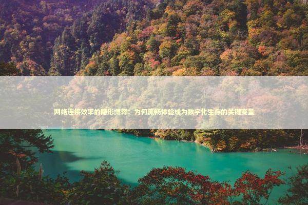 网络连接效率的隐形博弈：为何流畅体验成为数字化生存的关键变量 IT技术